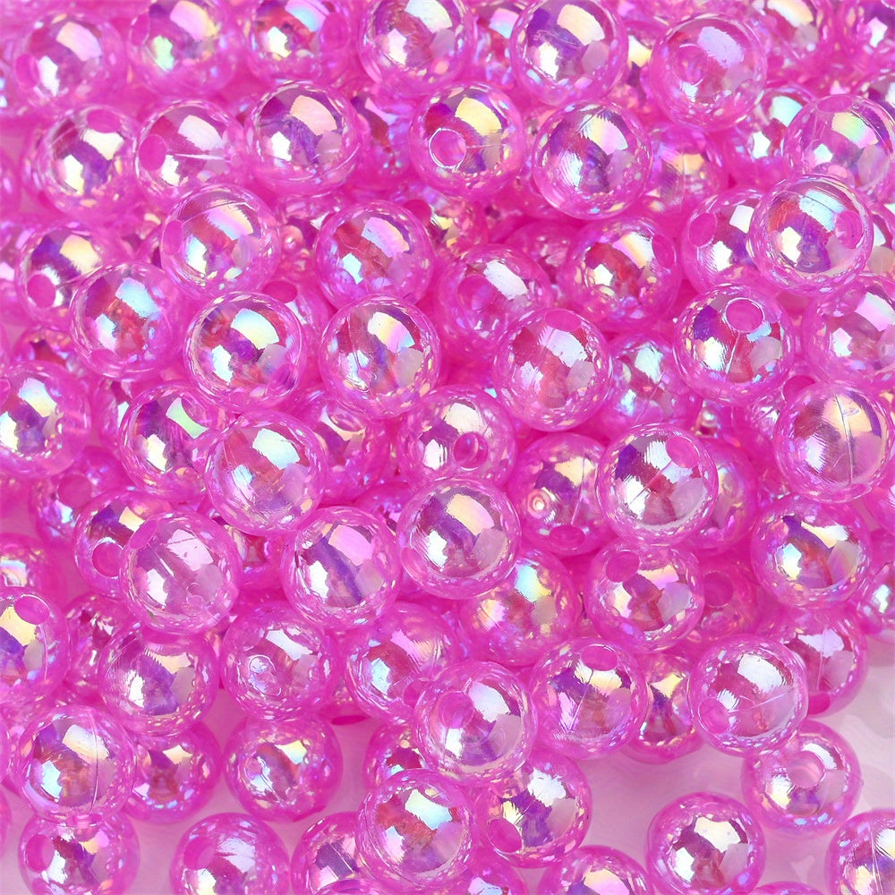 6 mm Colorful Clear Acrylic Beads