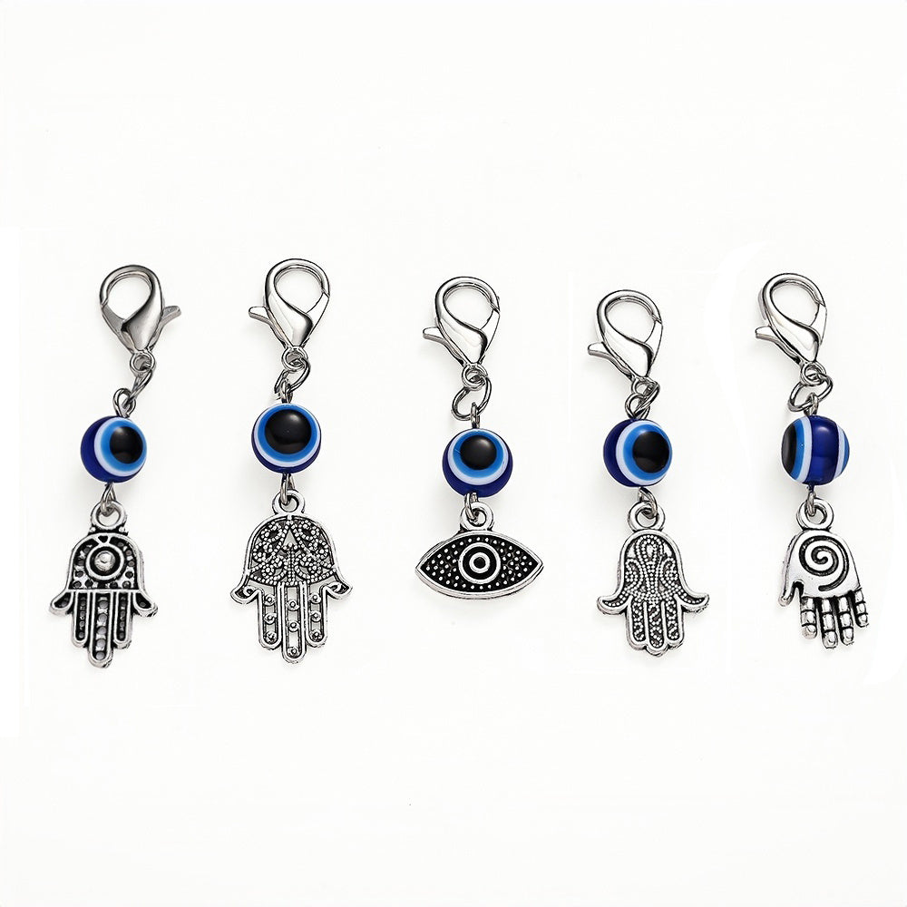 Evil Eye and Hamsa Enamel Pendant Charms