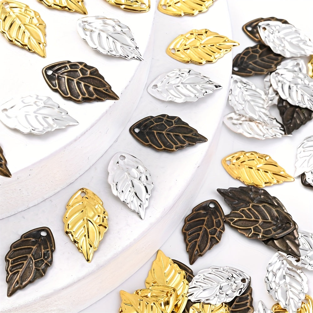 Gold and Silver Leaf Iron Beads