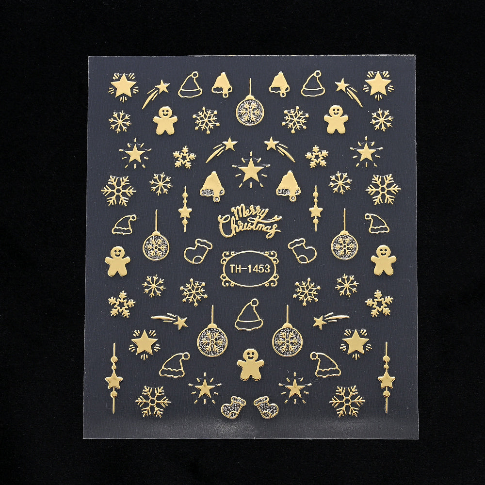 Gold Pattern Manicure Stickers
