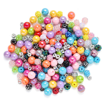 Colorful Resin and Rhinestone Spacer Bead Set