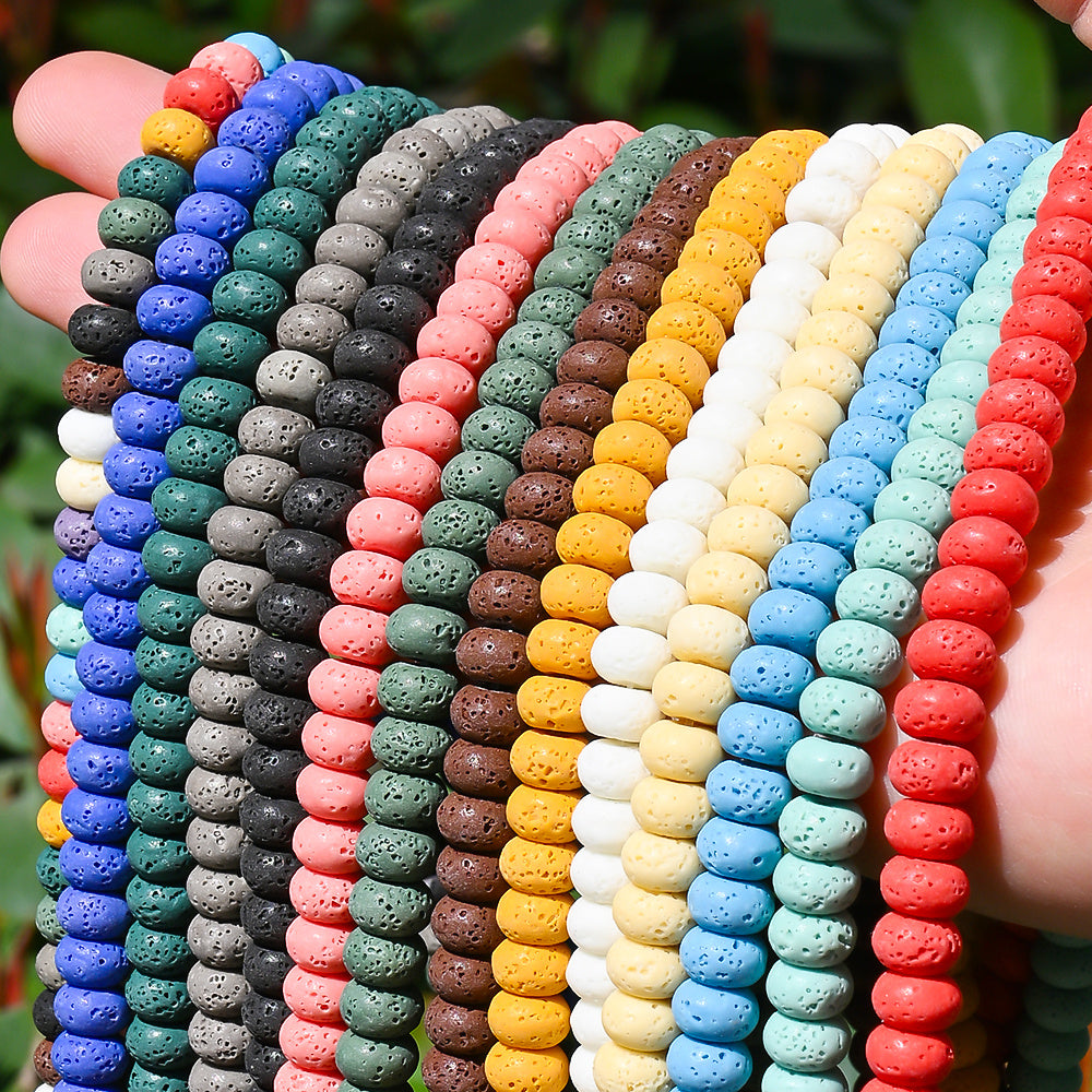 Colored Abacus Stone Beads