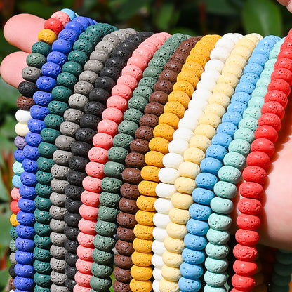 Colored Abacus Stone Beads