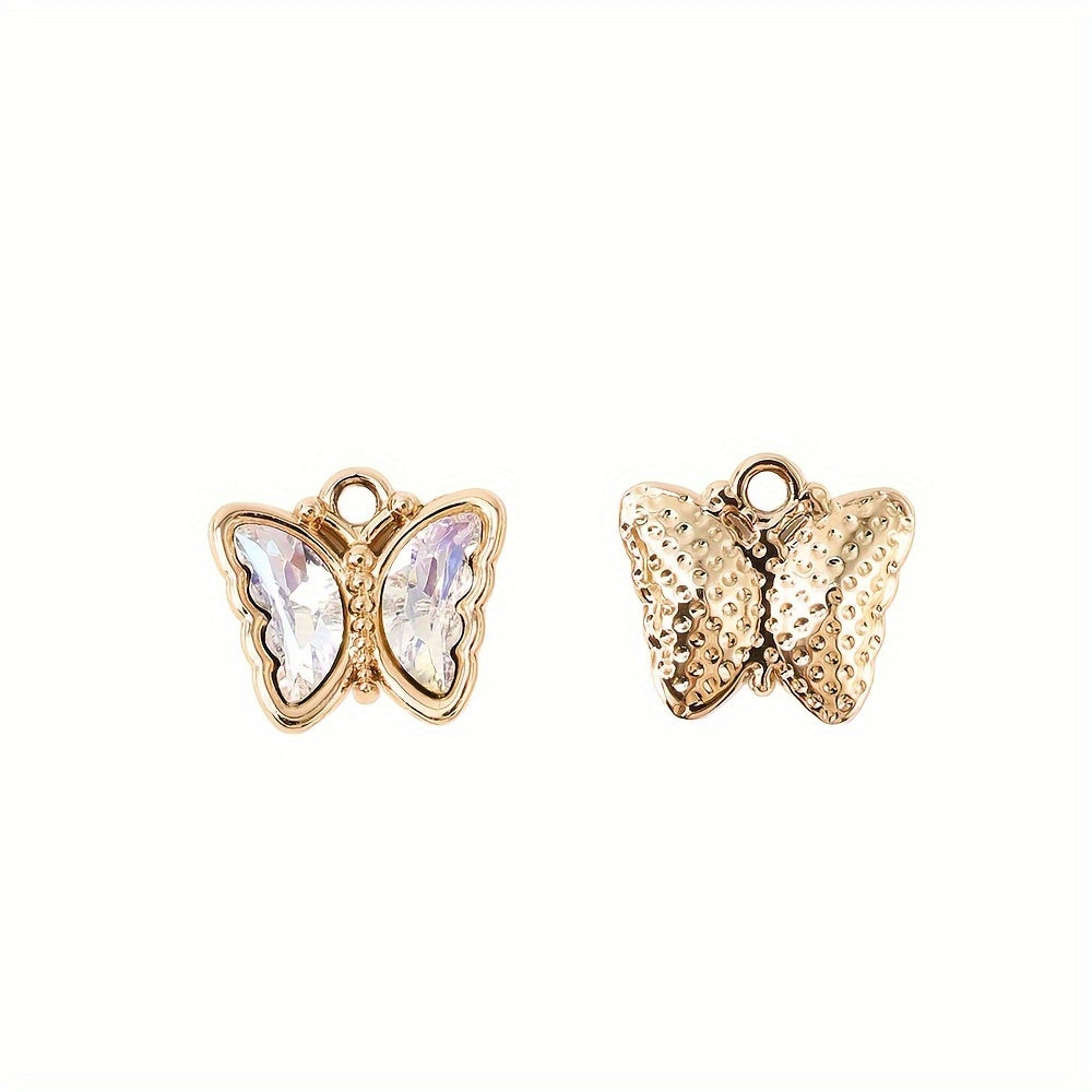 Colorful Alloy Butterfly Pendants
