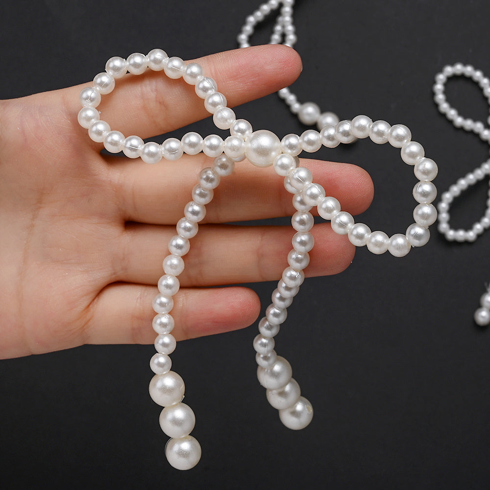 Faux Pearl Bowknot Embellishments