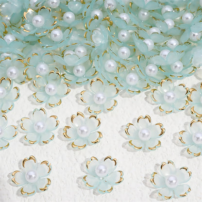 Colorful Cherry Blossom Acrylic Beads