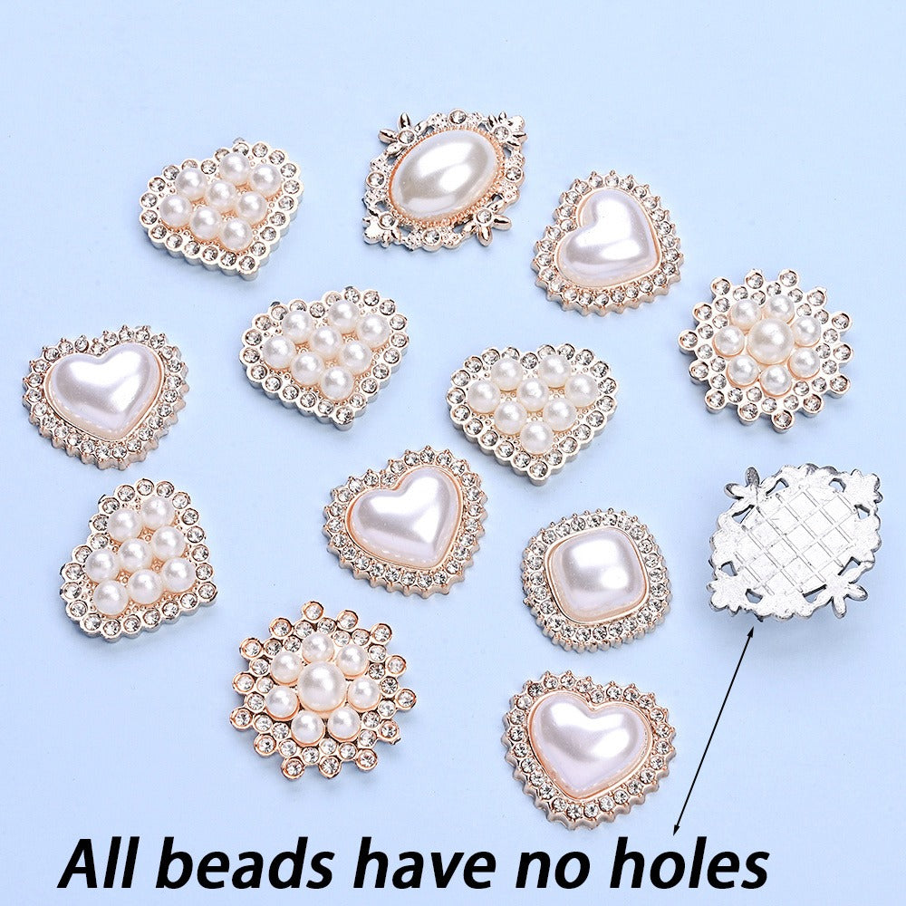 Acrylic Imitation Pearl Rhinestone Flatback Bead Set
