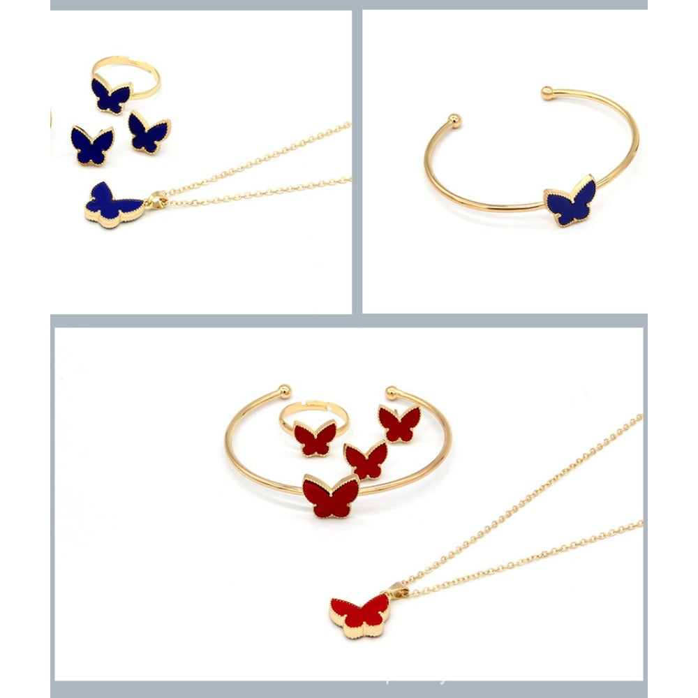 Double-Sided Butterfly Jewelry Set