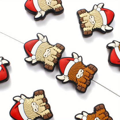 Silicone Christmas Calf Beads