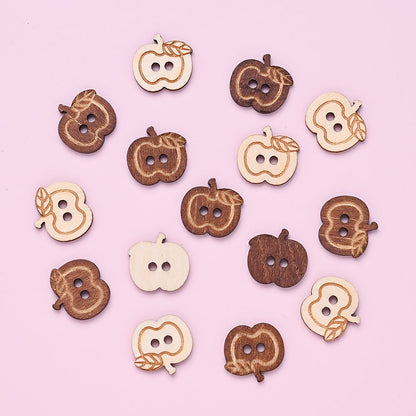 Apple Wood Double Hole Buttons