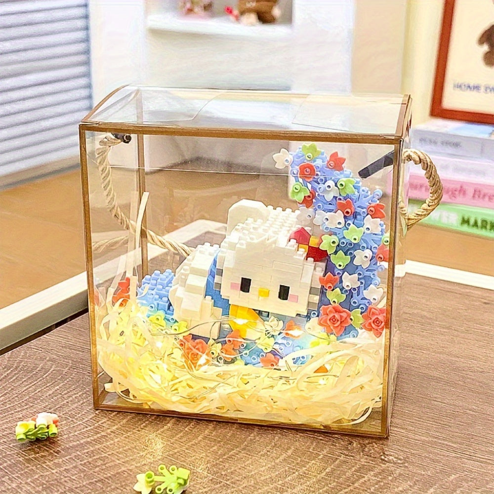 5-Piece Transparent Handheld Gift Boxes with Rope