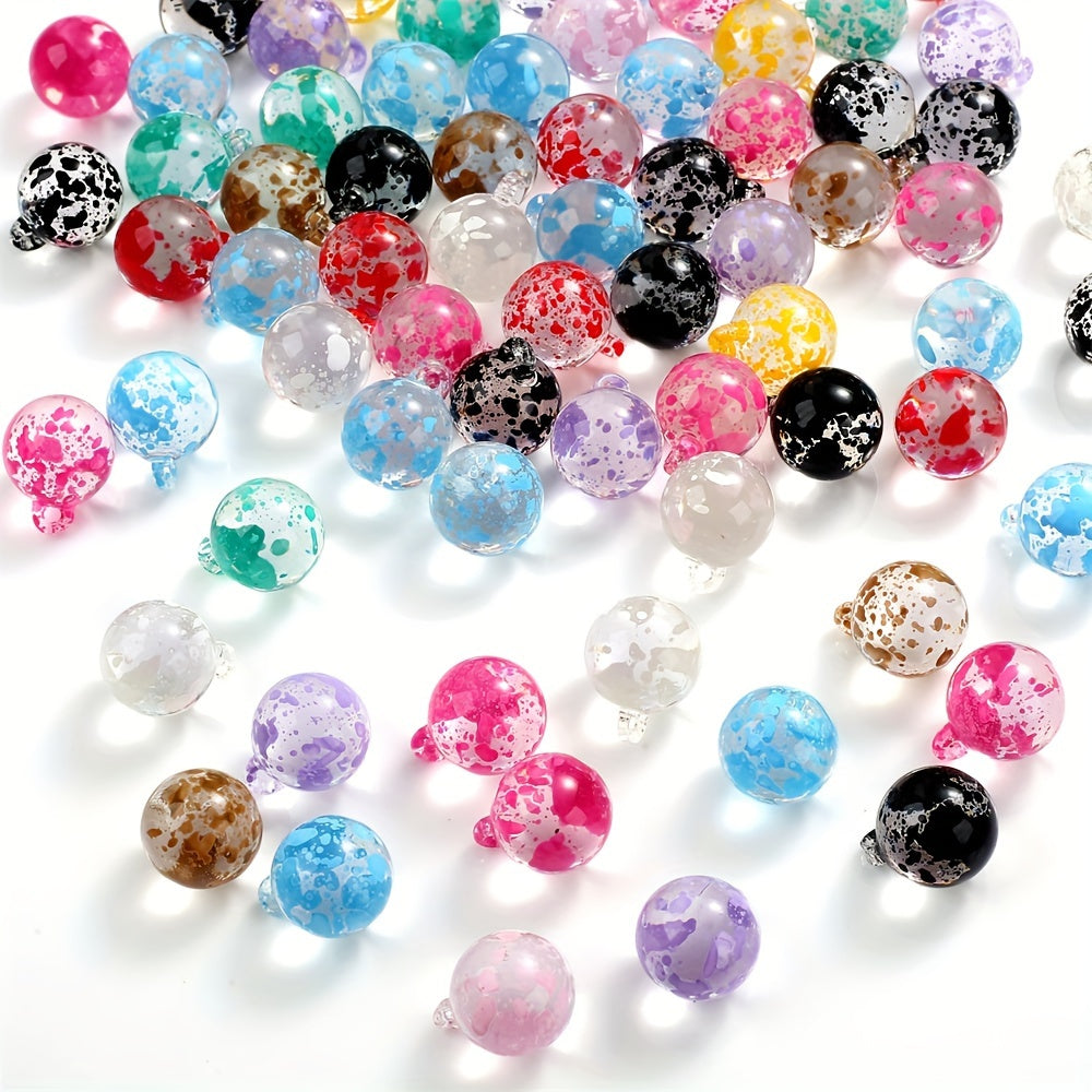 10PCS 19×16mm Colorful Transparent Acrylic Pendant Set