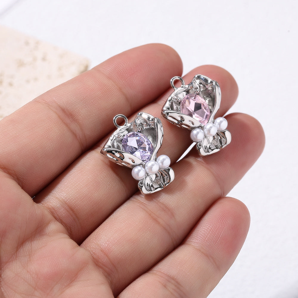 Bouquet Rhinestone Alloy Pendants