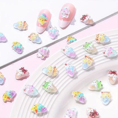 Animal Ice Cream Acrylic Charms