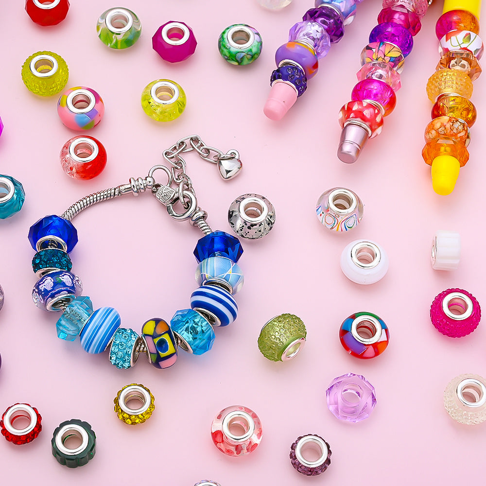 Resin Big Hole Beads Set
