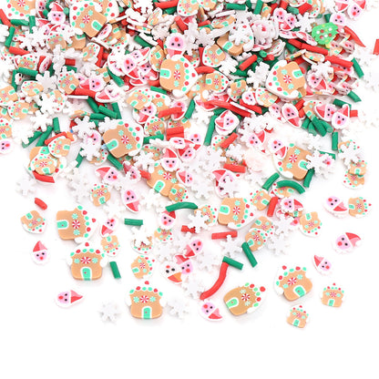 Christmas Polymer Clay Spacer Beads