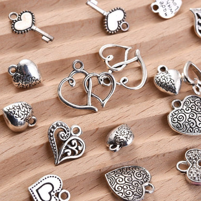 Retro Heart Alloy Pendants