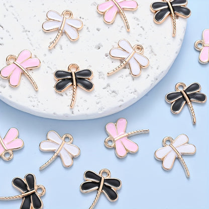 Dragonfly Oil Drop Pendant Charms
