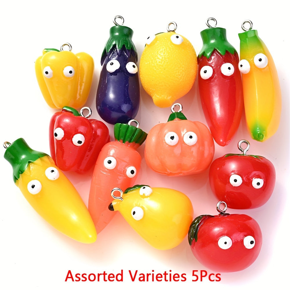 3D Vegetable Resin Charms