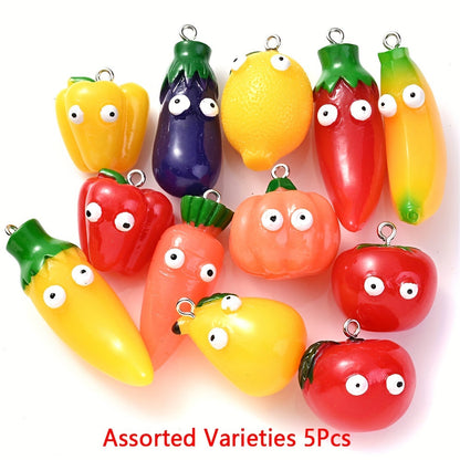 3D Vegetable Resin Charms