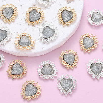 10PCS Sparkling Rhinestone Zinc Alloy Pendant Set