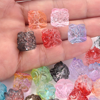 Multi Color Lion Head Acrylic Beads
