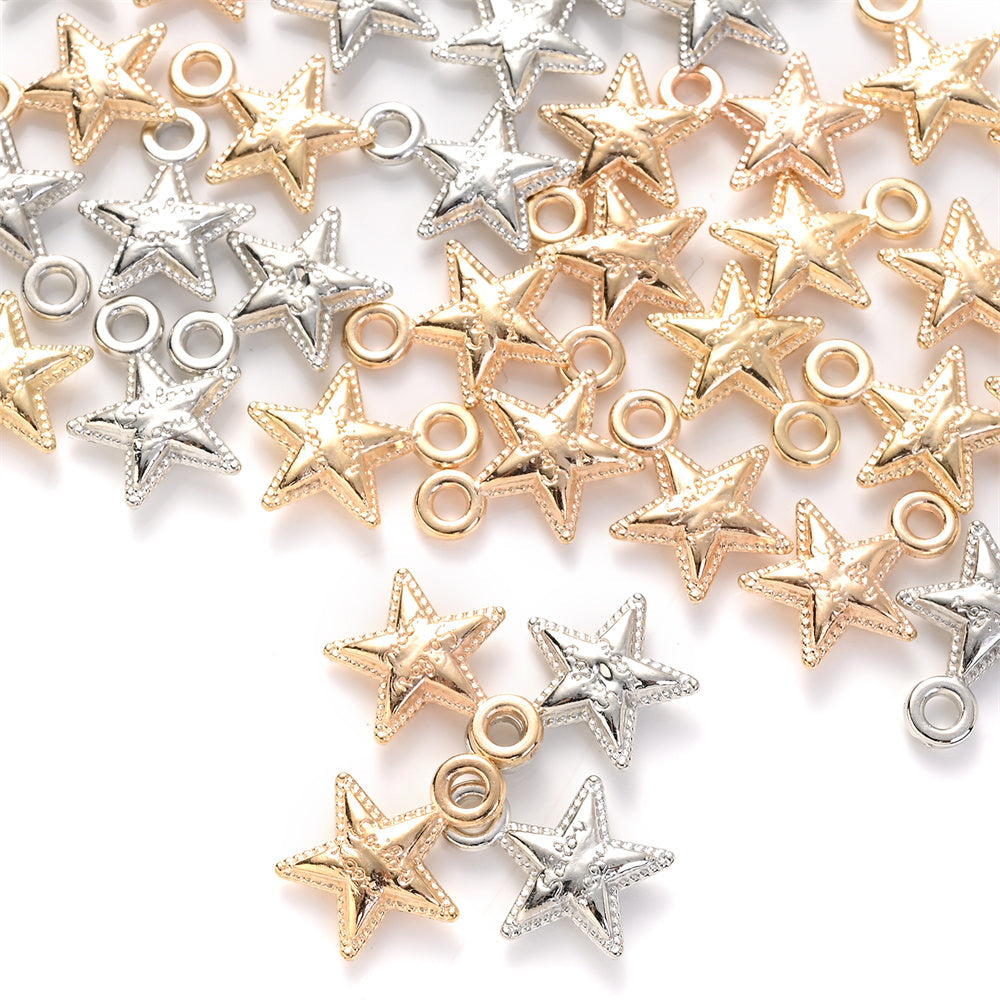 20PCS 12×15mm Antique Star CCB Pendant Beads