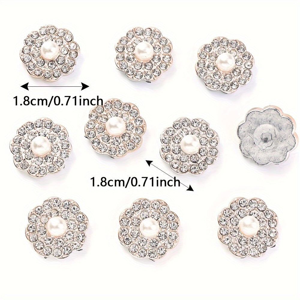 20PCS Star Flower Bow Square & Round Plastic Embellishment Set
