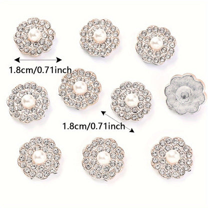 20PCS Star Flower Bow Square & Round Plastic Embellishment Set
