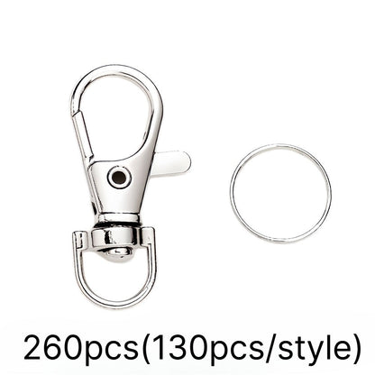 DIY Keychain Set with Lobster Clasps and Circle Keyrings