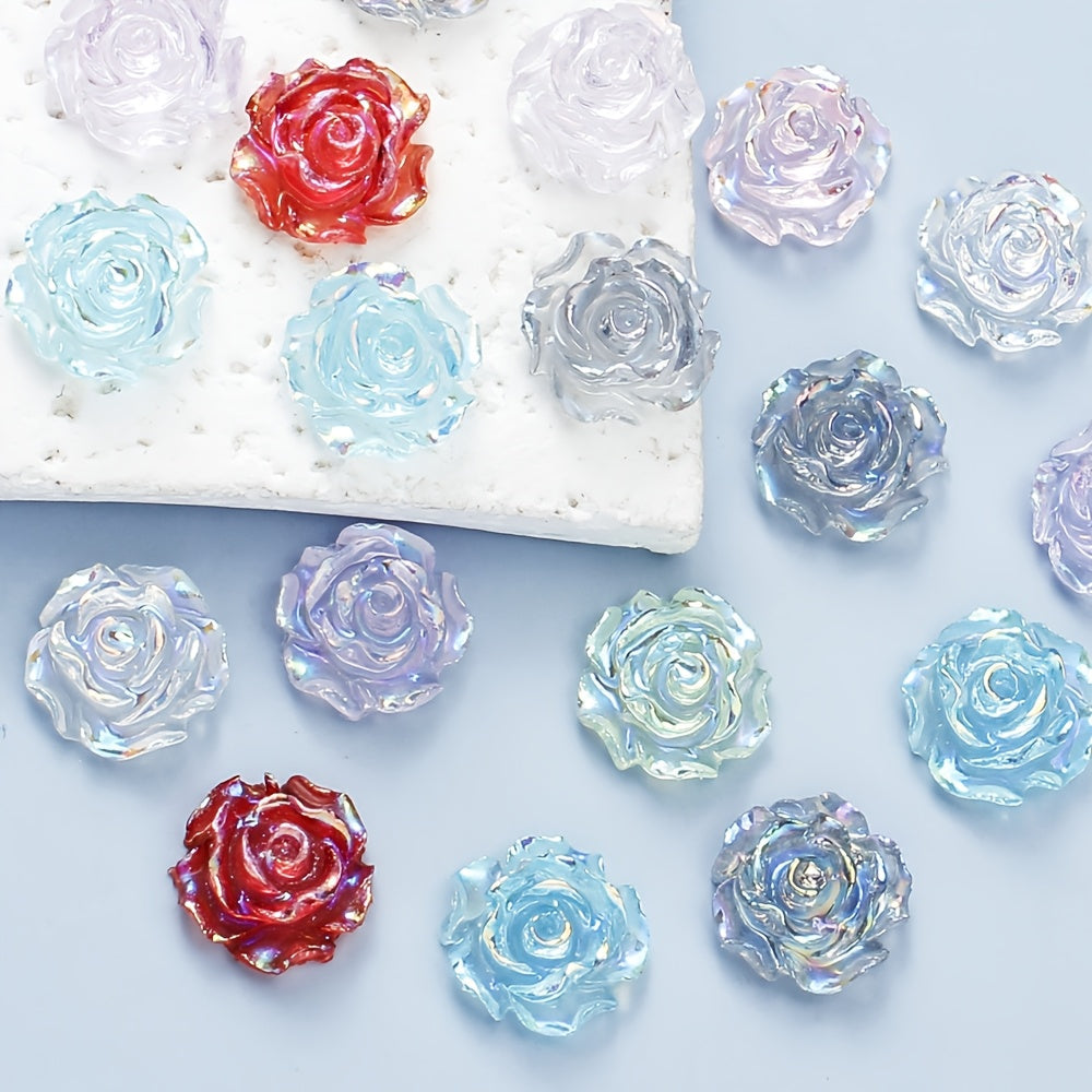 100-Piece 8 mm Rose Bead Patches