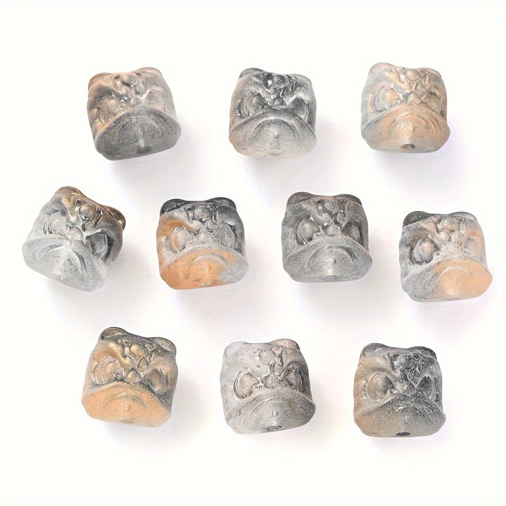 Frosted Lion Head Acrylic Beads