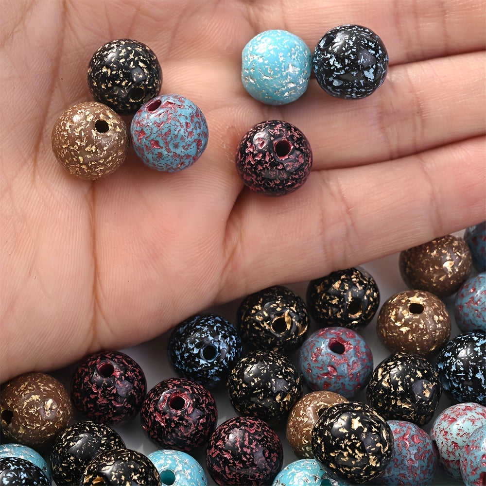 20PCS 12mm Curved Cut Round Acrylic Spacer Beads