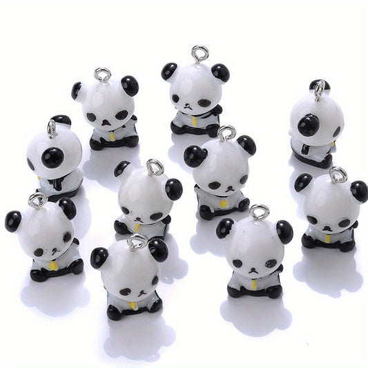 15x19mm 5pcs Panda Charms Pendant, Assorted Resin Pendants