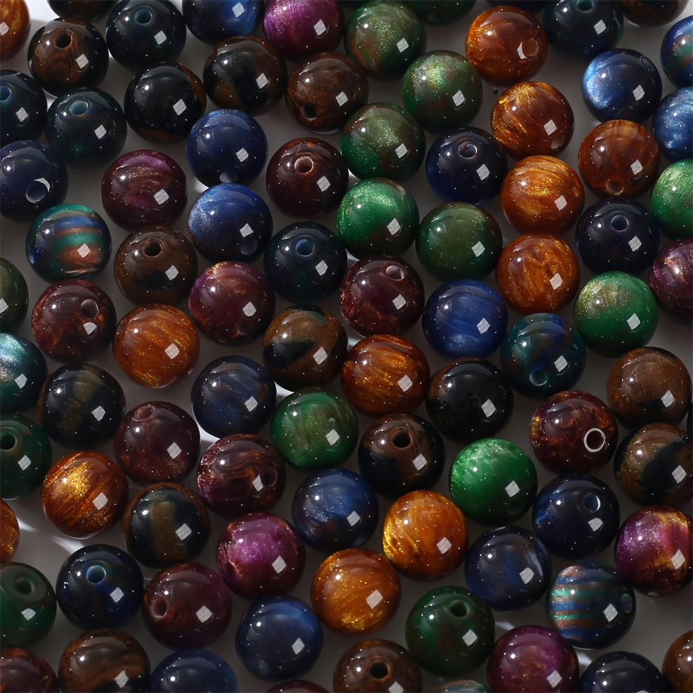 Starry Sky Round Resin Beads