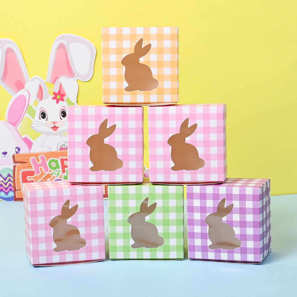 12-Piece 10x10x6.5 cm Paper Rabbit Gift Boxes