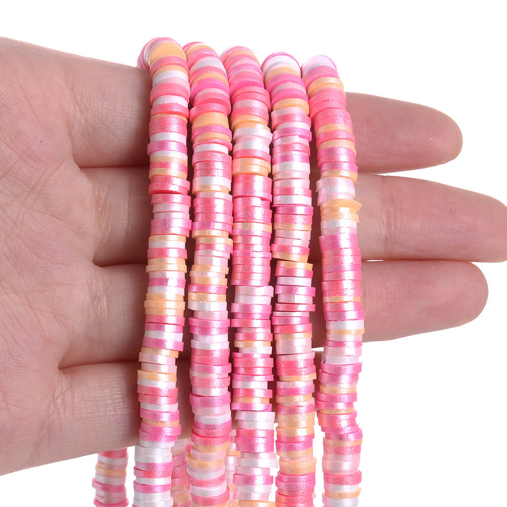 Flat Round Polymer Clay Beads