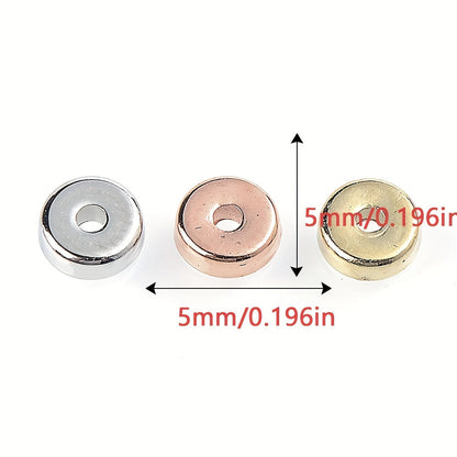 5 mm Electroplated CCB Wheel Spacer Beads