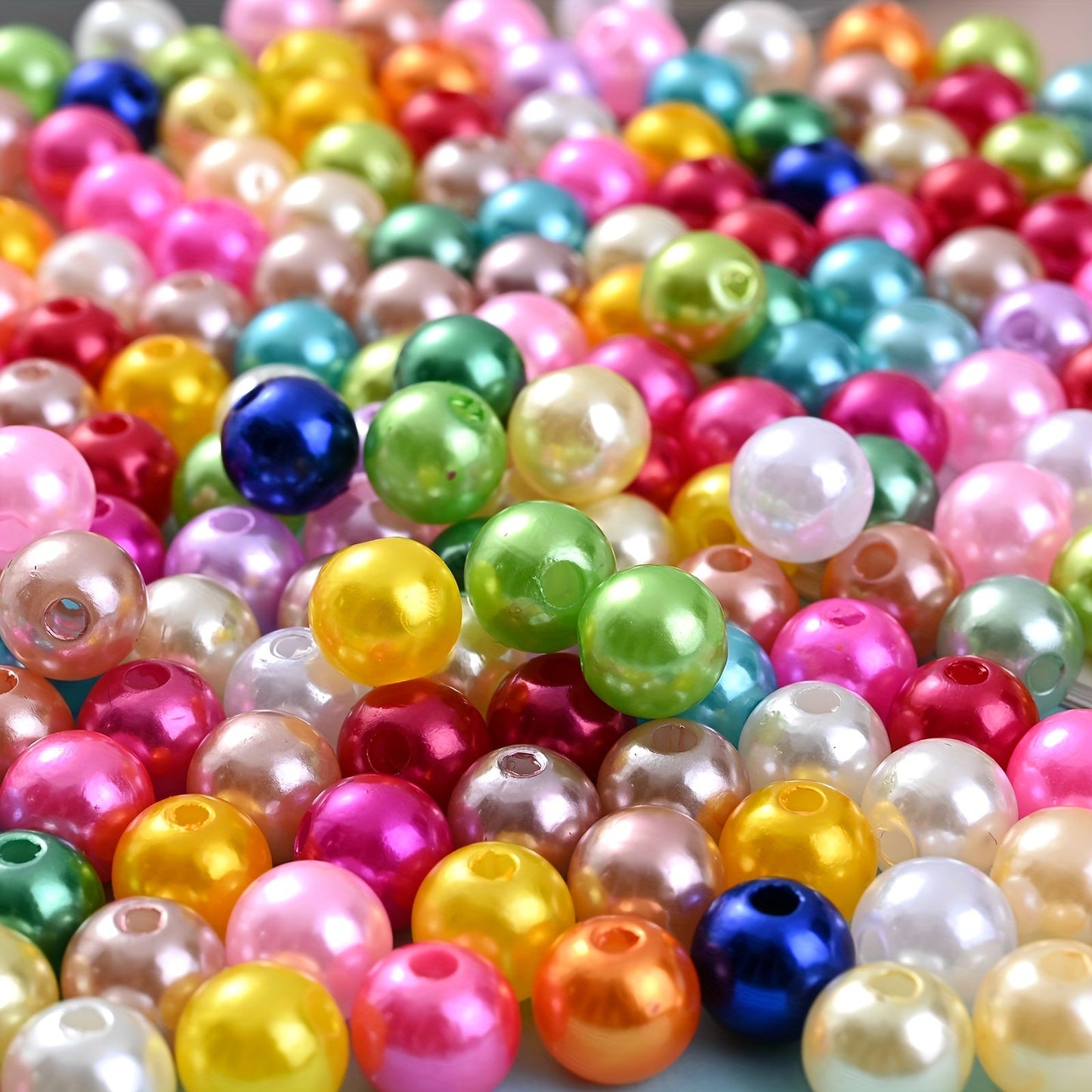 Colorful Imitation Pearl Acrylic Beads