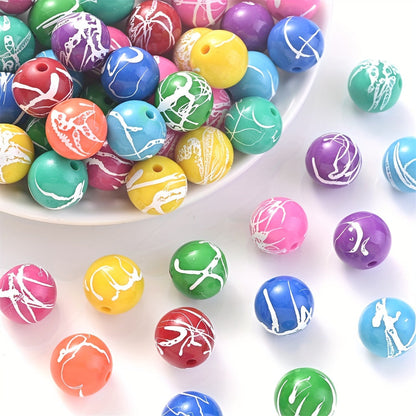 Iridescent Round Acrylic Beads