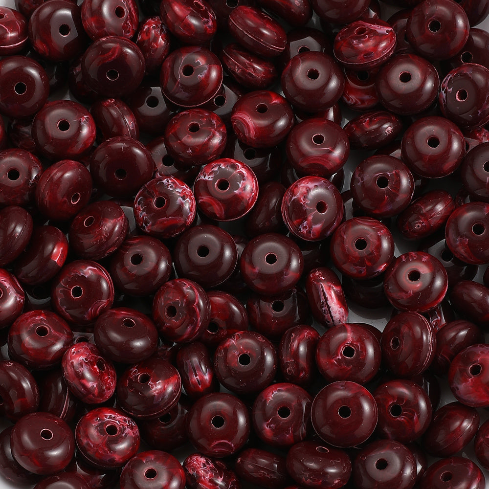 100-Piece 5x10 mm Acrylic Flat Spacer Beads
