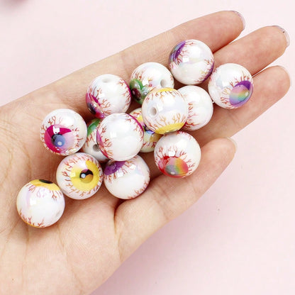 5/10/20PCS 16mm Evil Eye AB-Plated Acrylic Bead Set