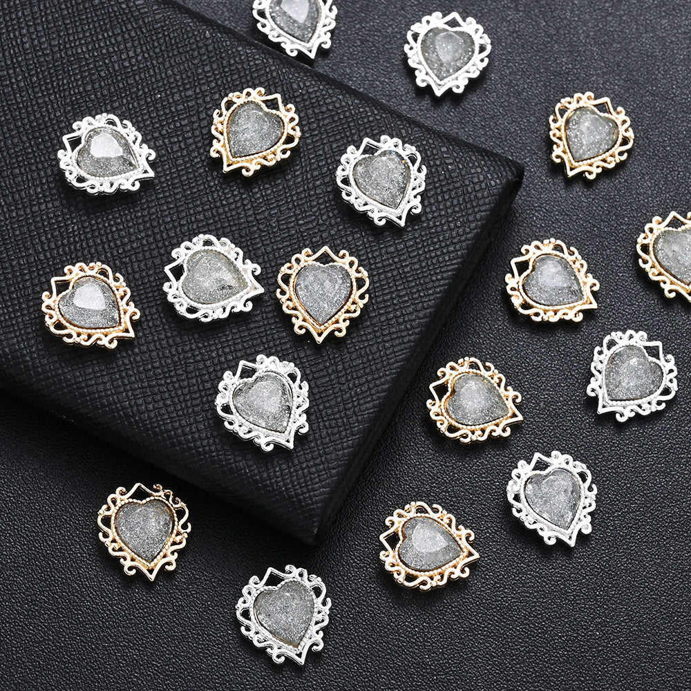10PCS Sparkling Rhinestone Zinc Alloy Pendant Set