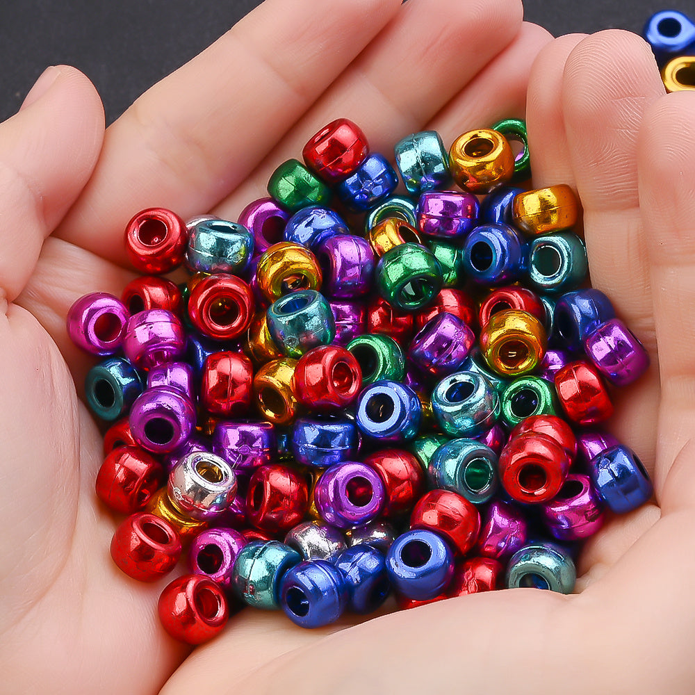 1000pcs/bag 6x9mm Colorful Resin Large Hole Beads