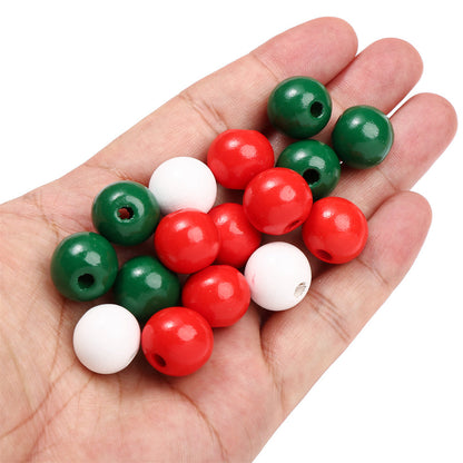 Mixed Color Round Wooden Beads