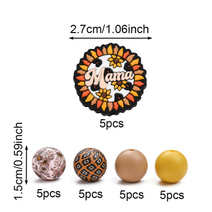 Heart-Shaped Silicone “Happy Mother’s Day” Beads