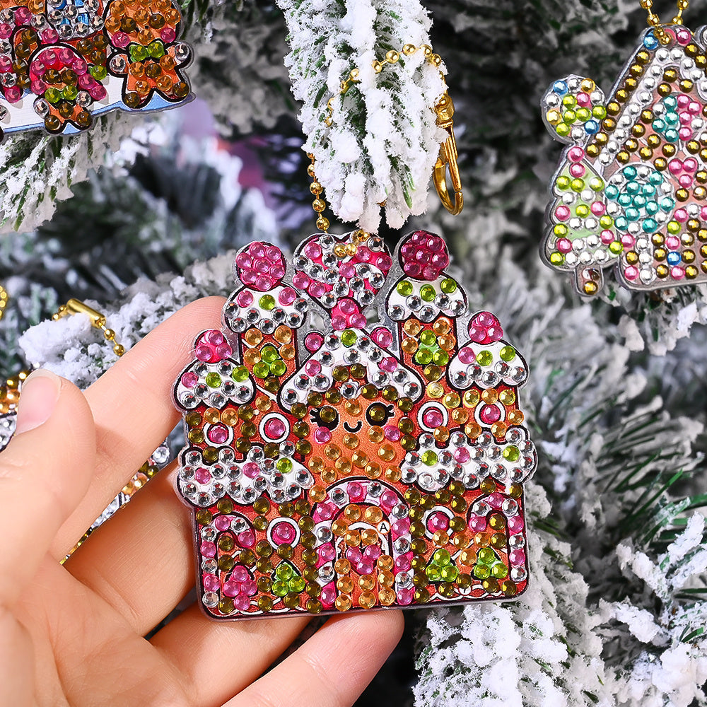 Christmas Diamond Painting Keychain Kit