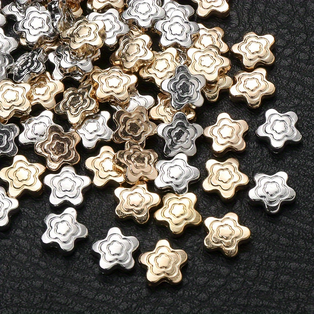 Swirl Flower Plastic Spacer Beads