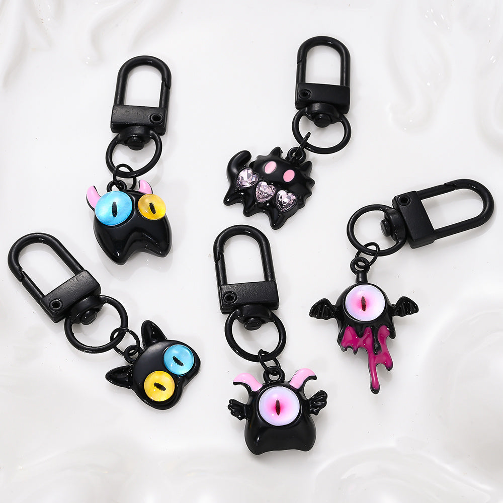 Gothic Black Evil Eye Pendant Charms