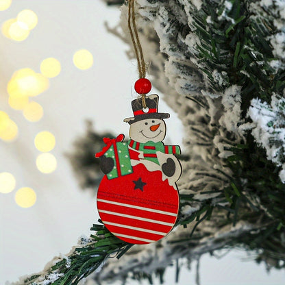 Wooden Merry Christmas Decorative Pendant